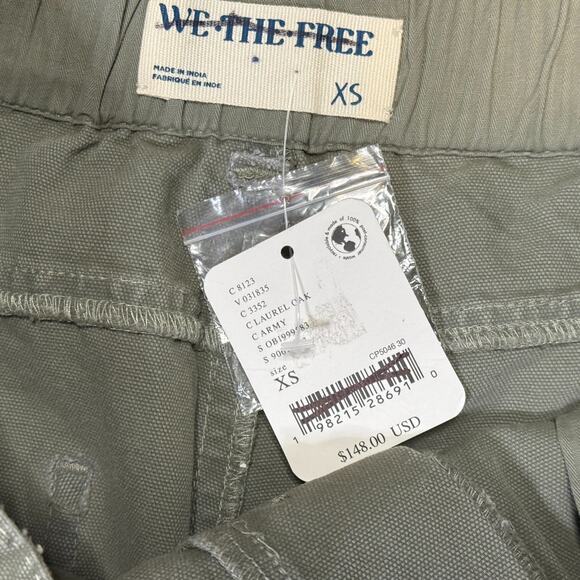 We The Free (Free People) Hayden Pull-On Pants XS Green - Picture 5 of 8